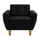thumbnail image 1 of Sofa Bote 1c Felpa 04 Negro, 1 of 6