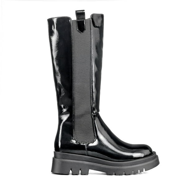 Botas Largas Mujer Eco Cuero Plataforma De Moda Weide DH88