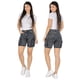 thumbnail image 3 of Short de Mujer Cargo Elasticado Tiro Alto Algodón Negro, 3 of 6