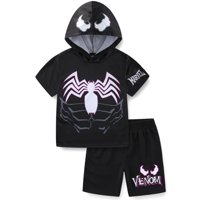 Conjunto Para Niños Marvel Spider-Man Venom Con Sudadera Con Capucha Y Shorts