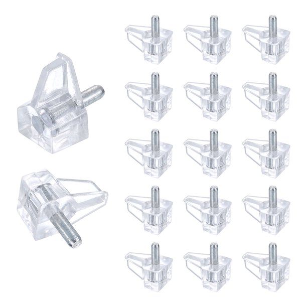 90 piezas de soportes de estante transparentes, pasadores de estante de 3 mm para gabinetes, clips de soporte para muebles de cocina, estanterías, armarios