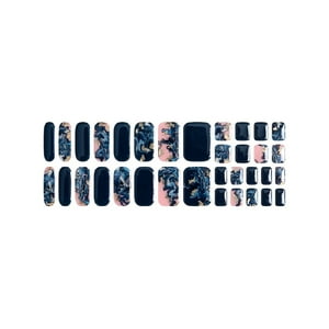 Tiolla - Uñas Sticker Efecto Gel Navy Marble
