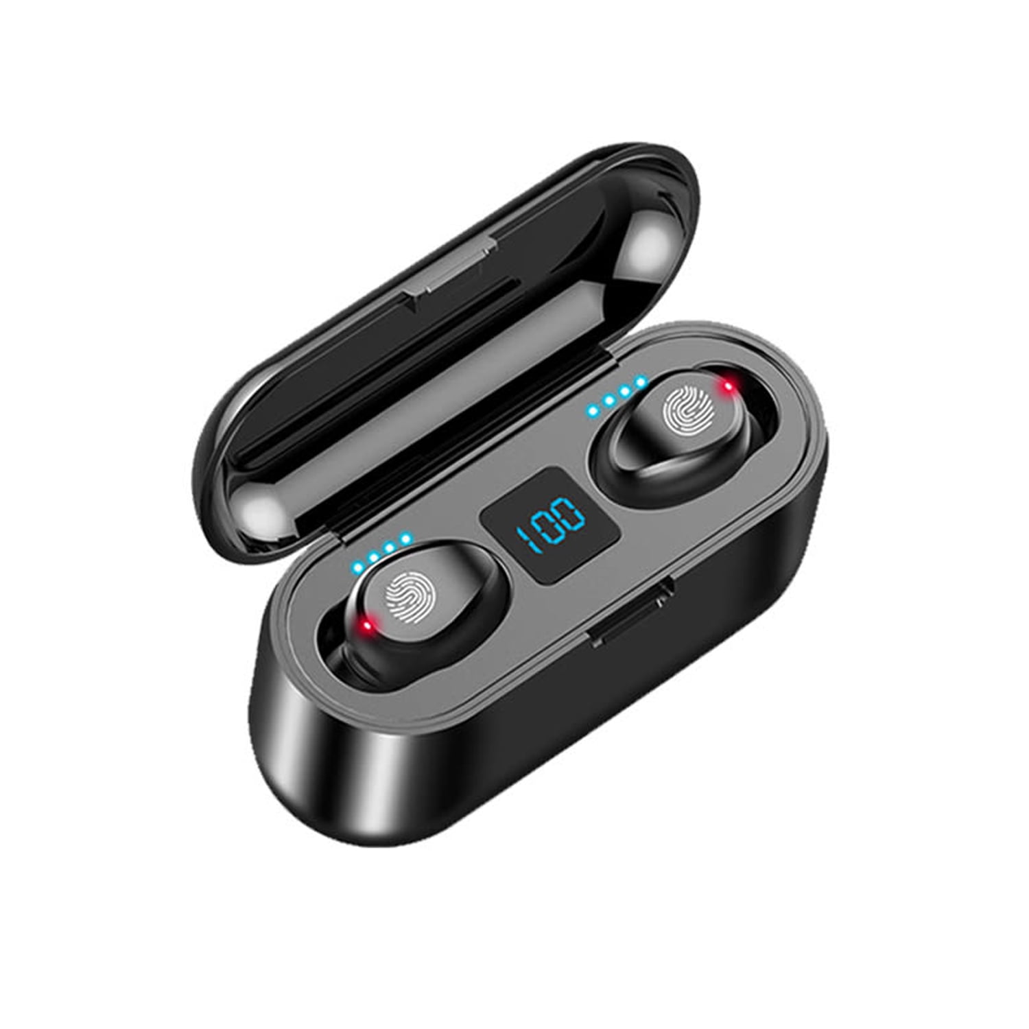 Genérico - Audifonos Inalambricos Bluetooth Magnetico Indicador Negro
