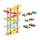 thumbnail image 3 of Coche de madera con rampa de juguete, coche de juguete de madera, de coches maravillosa, juguetes Montessori para niños en edad preescolar, , 7 pistas, 3 of 5