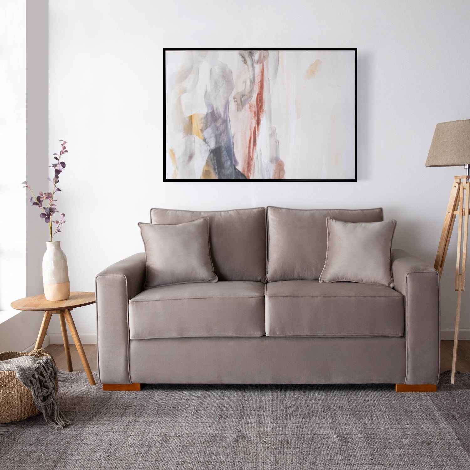 Muebleria S&s - Sofá Victoria 2 Cuerpos Felpa Beige