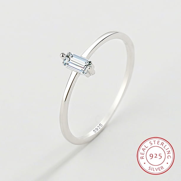 Exquisite 925 Silver Plated Zircon Ring for Women - Perfect for Casual Wear and Everyday Style