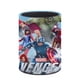 thumbnail image 3 of Vengadores-theme Cylinder Pen Holder Pencil Organizer with Flannel Lining PVC Leather Material Cardboard Base for study work 10*8CM, 3 of 6