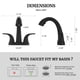 thumbnail image 5 of Grifo para lavabo de baño Ultimate Unicorn, negro mate, juego de 4 centros, 5 of 9