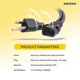 thumbnail image 4 of Cable de alimentación BRENDAZ 3 m de 3 clavijas NEMA 5‑15P C13 125 V, 4 of 5