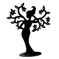 Ioensy - Soportes De Exhibición De Aretes Soporte Colgante De Almacenamiento Para Pendientes De Collar De Mesa Negro