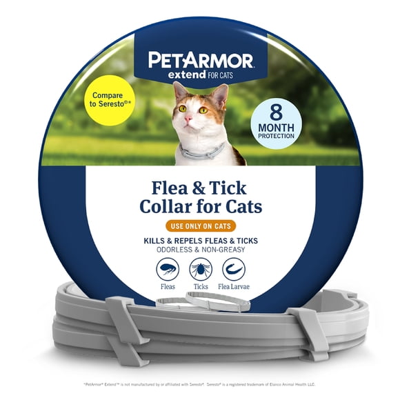 Collar PetArmor para tratamiento de pulgas y garrapatas que prolonga 8 meses para gatos