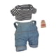 thumbnail image 1 of Conjunto De Ropa De Muñeca De Felpa De 15cm, Accesorios Para Fotos, Muñeca, Vestir, Camiseta, Pantalones Con Correa, Estilo M, 1 of 3
