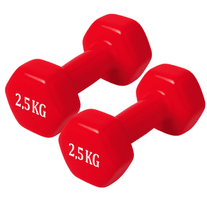 Linea Sport - Par De Mancuernas 2,5 Kg C/U Total 5 Kg Hexagonales De Vinilo