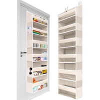 Organizador Para Puerta Homelux Theory 140X36X17 Cm 18 Bolsillos Marfil