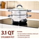 thumbnail image 2 of Olla vaporera Sunhouse de acero inoxidable de 3 cuartos, 2 niveles, 2 of 8