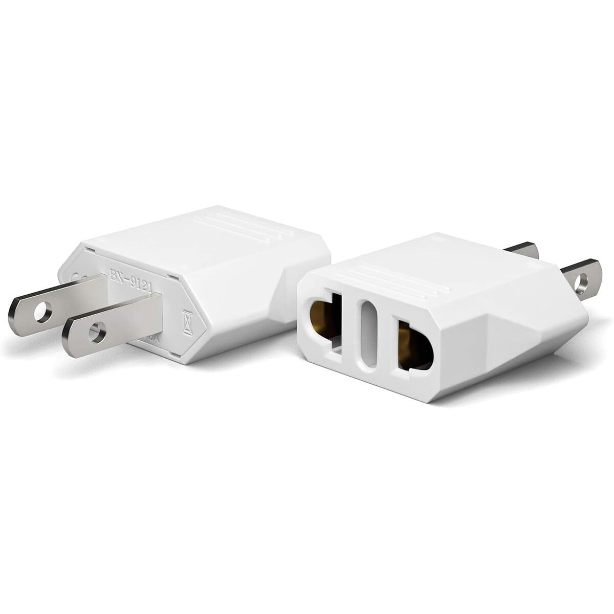 Unidapt - Adaptador Enchufe Europa A Usa Tipo C E F 2 Unidades