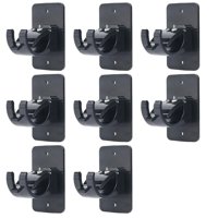 Genérico - Soporte Adhesivo Para Barra De Cortina, Sin Taladrar, 8 Unidades, Negro