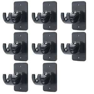 Genérico - Soporte Adhesivo Para Barra De Cortina, Sin Taladrar, 8 Unidades, Negro