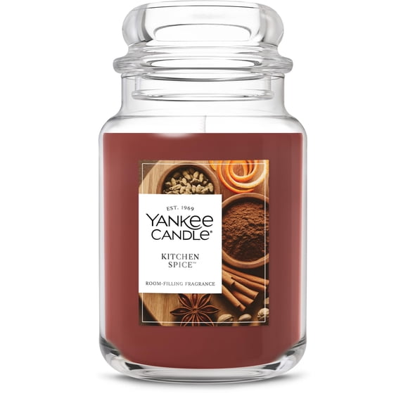 Candle Yankee Kitchen Spice, tarro grande de 624 ml, 150 horas de combustión