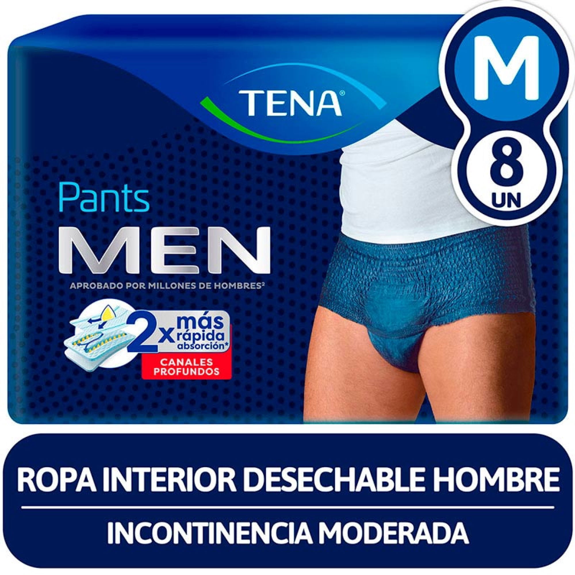 Ropa Interior Desechable Men 8 Un Tena