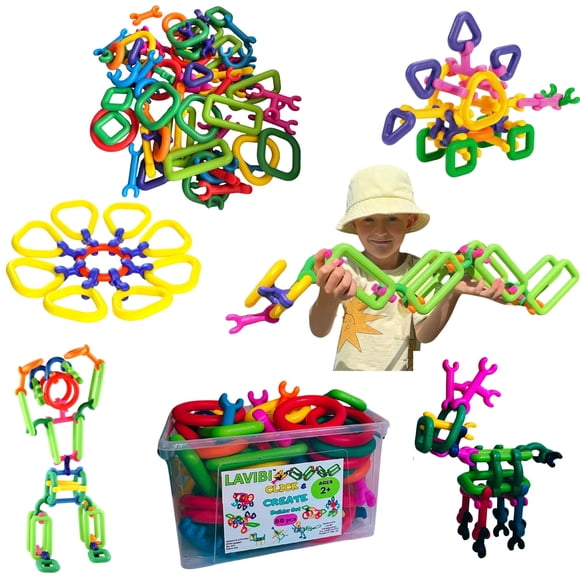 Bloques de construcción LAVIBI Click & Create Builder Set de 80 piezas