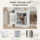 thumbnail image 3 of [Assembly Video Provided] TOPMAX Modern Freestanding Kitchen Pantry,Buffet Food Storage, Coffee Bar Cabinet with Drawer, 2 Adjustable Shelves and 2 Door Shelves for Dining, Kitchen, White, 3 of 3