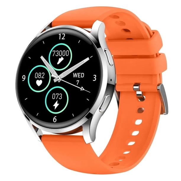 Smartwatch S37 Unisex Pantalla 1.28” Llamadas Bluetooth Salud Completa Deporte IPX8 Batería 5 Días Diseño Elegante y Versátil - Naranja
