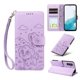 thumbnail image 1 of Funda Cartera para Samsung Galaxy A54 5G Perro Cachorro Grabado con Tarjetas Soporte Correa Morado, 1 of 6