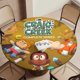thumbnail image 5 of El Mundo De Craig theme Fitted Round Tablecloths Elastic Edged Table Covers Waterproof Table Cloth For Kitchen Holiday Party Tables Decor 120cm, 5 of 6