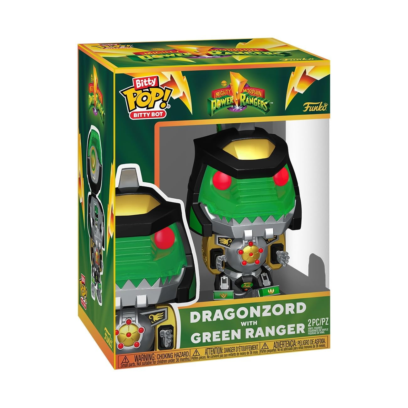 Juguete Funko Pop! Bitty Bots Power Rangers Dragon Zord Con Green Ranger