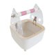 thumbnail image 2 of Soporte De Inodoro Para Loros, Punto Fijo, Percha De Excreción Para Periquitos, Guacamayos, Cacatúas, Color Rosa, 2 of 5