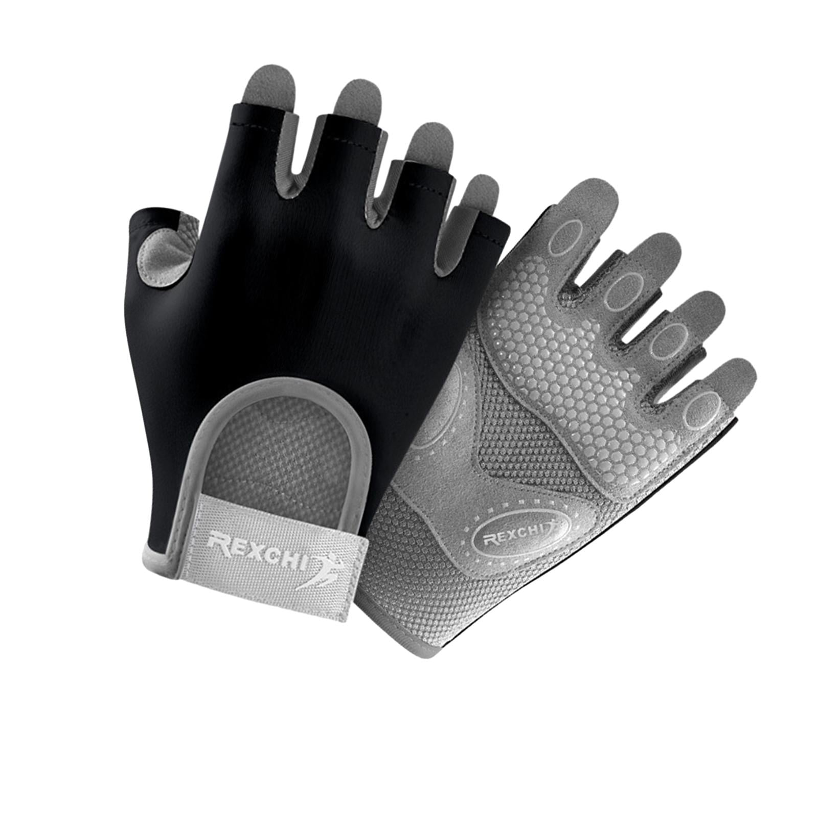 Magideal - Guantes Deportivos De Medio Para Hombre Y Mujer, Guantes Deportivos Para Ciclismo, Guantes De Entrenamiento Para Levantamiento De Pesas De Verano , Negro