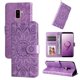thumbnail image 2 of Funda tipo cartera FOXDOCK para Samsung Galaxy S9 Plus , diseño girasol en relieve, cuero PU, cierre magnético, soporte y tarjetero, 2 of 5
