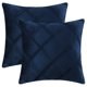 thumbnail image 2 of FUNDAS DE COJÍN CON PLIEGUES DE DIAMANTE REGALWOVEN 2 PACK COLOR SÓLIDO FUNDAS DECORATIVAS DE COJÍN FUNDAS DE ALMOHADA DE LUJO TEXTURIZADAS AZUL OSCURO 18" x 18", 2 of 6