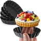 thumbnail image 1 of 6pcs, Non-Stick Tart Molds (4''), Loose Bottom Mini Pie Pans, Carbon Steel Tart Pans, Removable Bottom Pudding Molds, Baking Tools, Kitchen Gadgets, Kitchen Accessories, Home Kitchen Items, 1 of 3