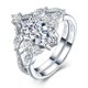 thumbnail image 1 of Juego de Anillos de Moissanita de 2 Quilates para Mujer Color D VVS1 Juego de Anillos de Compromiso Marquesa Plata Esterlina 925 Apilables Juegos Nupciales Anillos de Boda Talla 6-8, 1 of 8