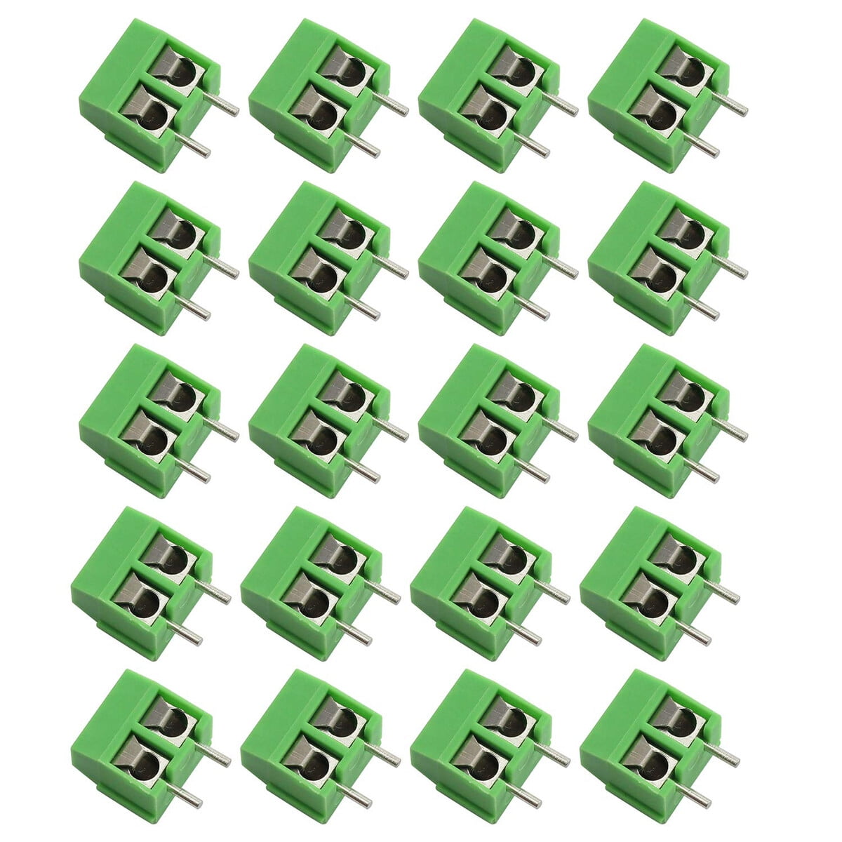 Conector Bornera Tegg 2 Pines 5mm Pcb 10a 300v 20 Unidades
