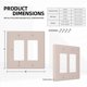 thumbnail image 5 of Tapa decorativa para enchufe Oilbiexn Beige Rosa de 2 módulos, 5 of 8