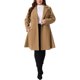 thumbnail image 2 of Abrigo de invierno con solapa de muesca y doble botonadura para mujer de talla grande Agnes Orinda, abrigo de trinchera 1X color camello, 2 of 5