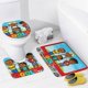 thumbnail image 4 of Jools TV-theme 4-Piece Shower Curtain Set with Rugs, Waterproof Bathroom Decor Set Includes Bath Mat, U-Shaped Rug, Toilet Lid Cover and Curtain with Hooks, 4 of 6
