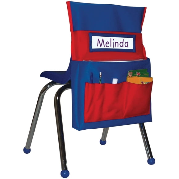 Carson Dellosa Bolsillos para Silla de Aula, Azul y Rojo, 1 Unidad