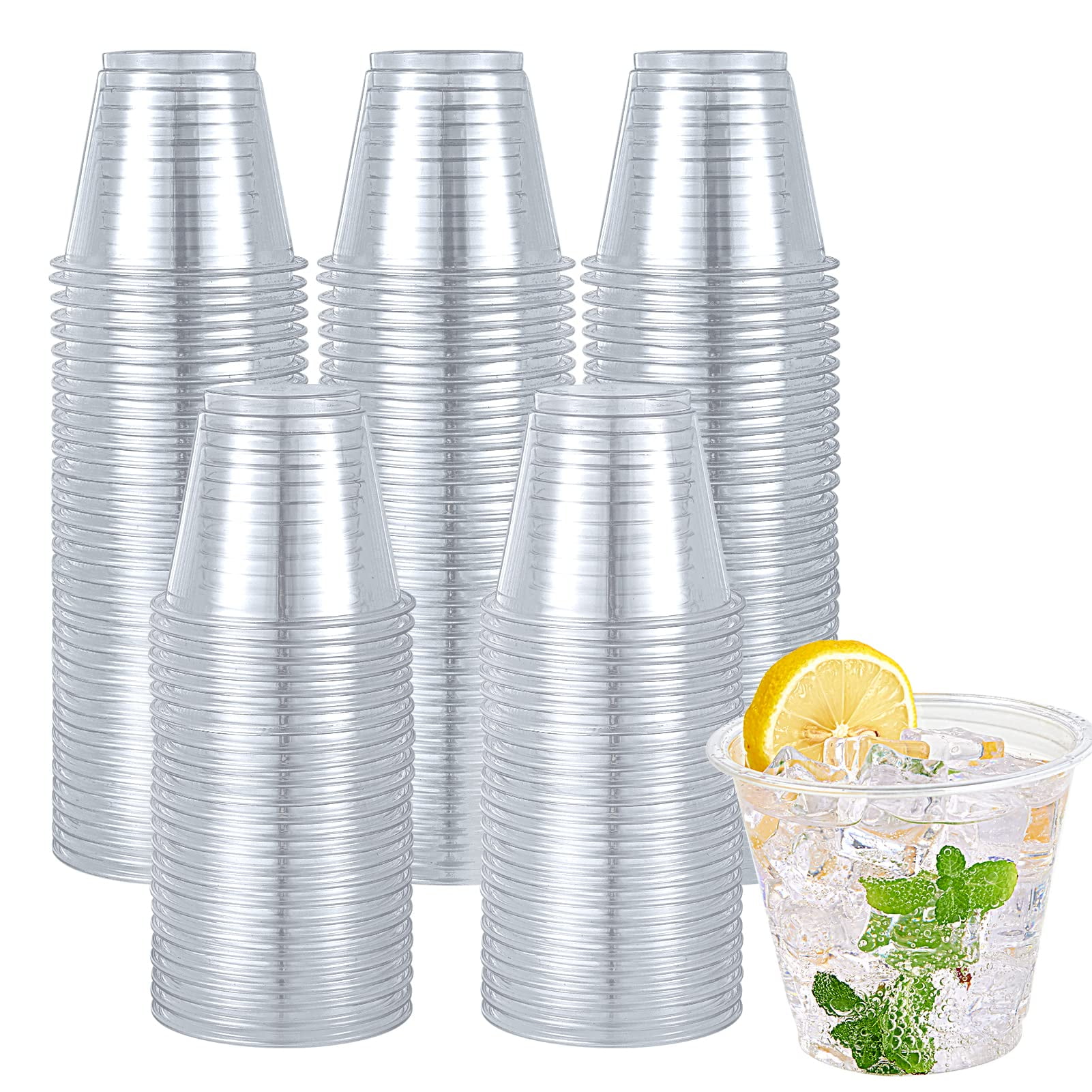 Vasos De Plástico Turbo Bee 300, 270 Ml, Pet Transparente, Para Bebidas