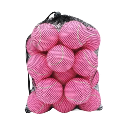 Magideal - 20 Pelotas De Tenis Elásticas De 2,52 Pulgadas De Diámetro, Pelotas De Juguete Para Perros De Entrenamiento Elásticas, Pelotas De Entrenamiento Resist Rosa