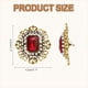 thumbnail image 2 of Broche de Cristal y Piedras de Imitación Vintage Uxcell para Mujeres, Broches de Solapa de Flor de 1.7 Pulgadas, Rojo, 2 of 6