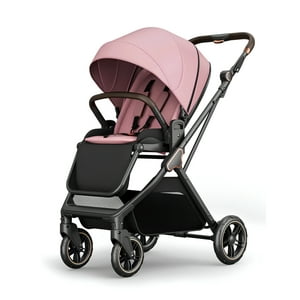 Coche De Paseo Modo Apego Y Panorámico Rosado By Lubabycas