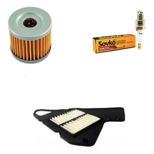 Genérico - Kit Mantencion Moto Suzuki Intruder 150 / Aire+Bujia+Aceite Negro