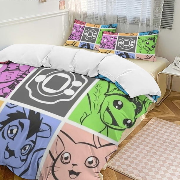 Digimon Anime Home Bed3-piece Set,Lightweight and comfortable