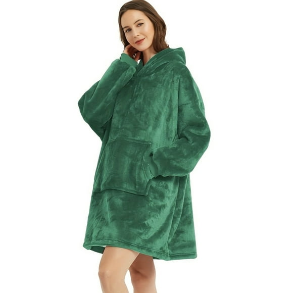 Polerones Felpa Con Capucha Manta Polar Bata Frazada Invierno