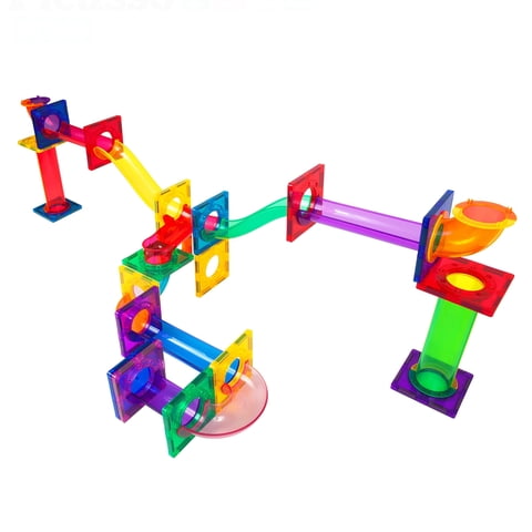Picassotiles - Set De Juguete Con Azulejos Magnéticos Marble Run Para Pista De Carreras Picassotile