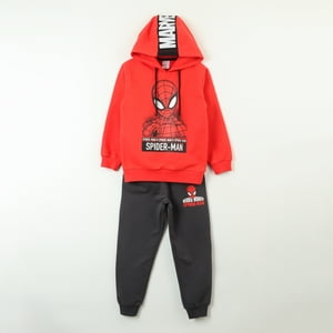 Conjunto Buzo Niño Spiderman Personaje Logo Rojo Marvel